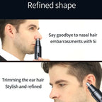 Virella mini pocket nose hair trimmer for men and women, waterproof painless clipper for nose, ears, and eyebrows.