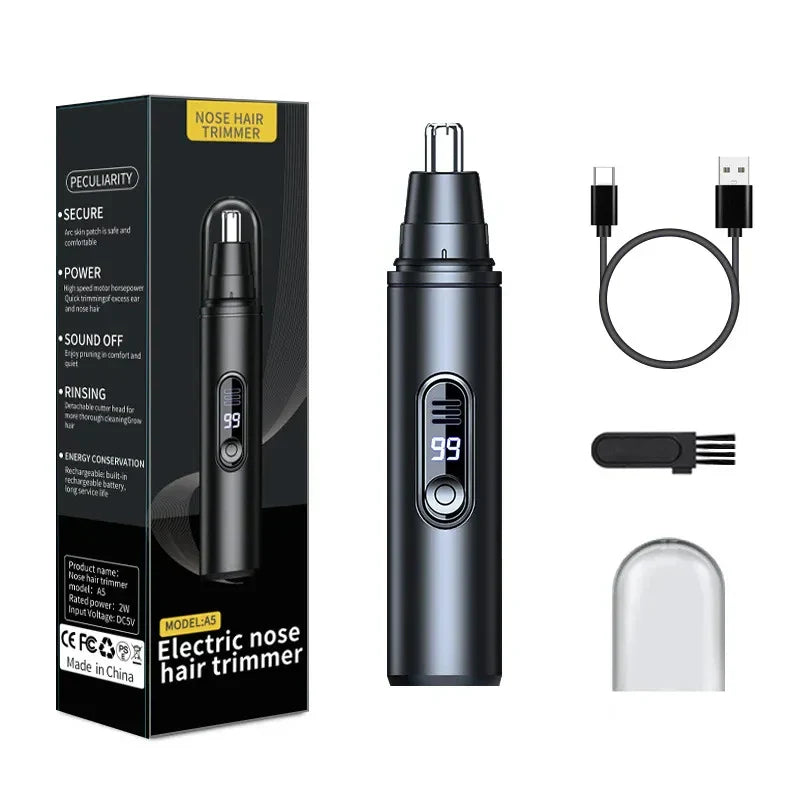 Virella mini pocket waterproof nose hair trimmer with painless clipper for nose, ears, eyebrows, portable for men and women