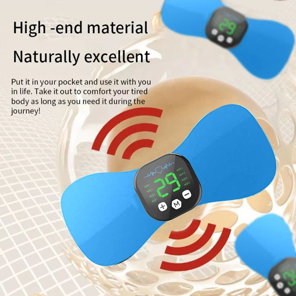 Virella EMS Neck Massager with pulse therapy, portable electric neck and shoulder massage device, mini smart TENS massage pad.
