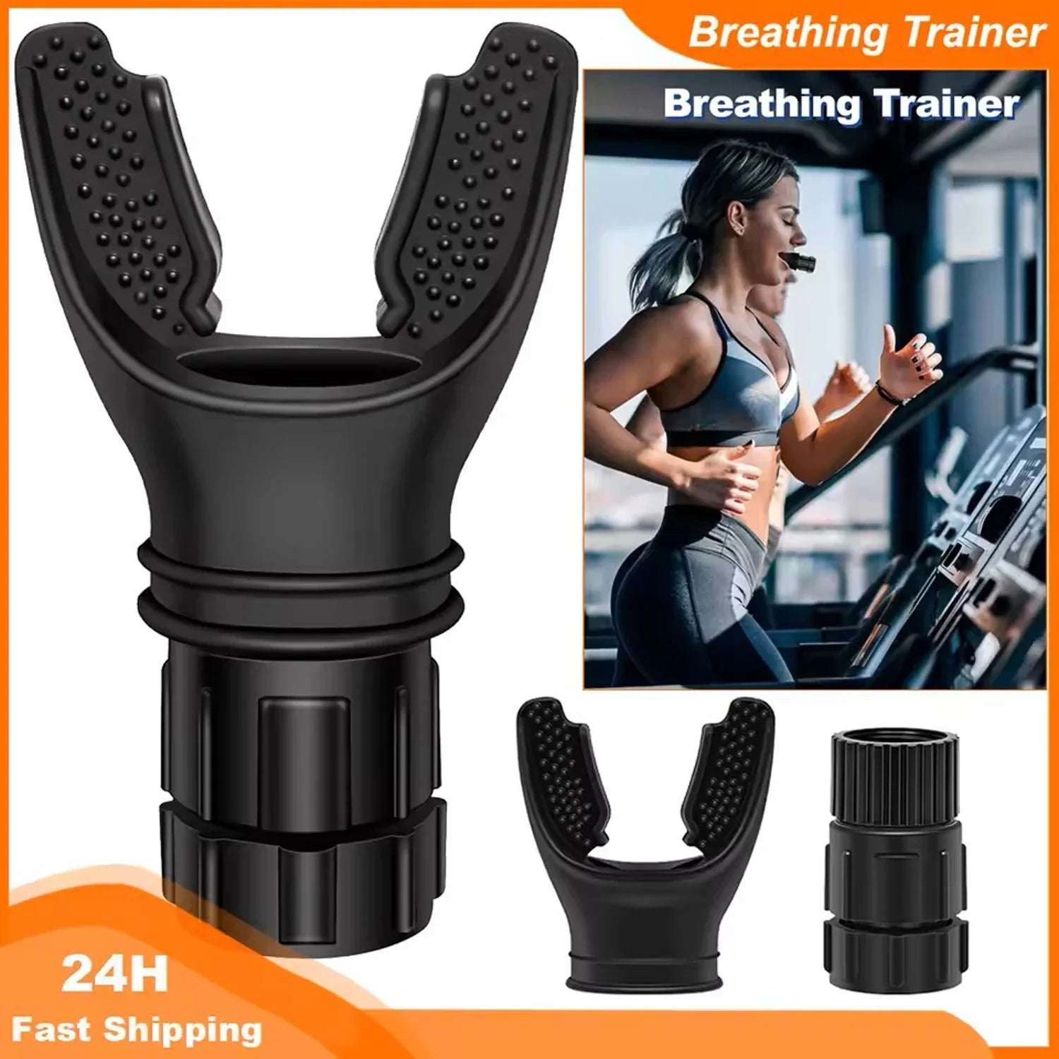 Virella breathing trainer lung flexer for increasing lung capacity, with adjustable resistance and ergonomic design for deep respiratory exercise.