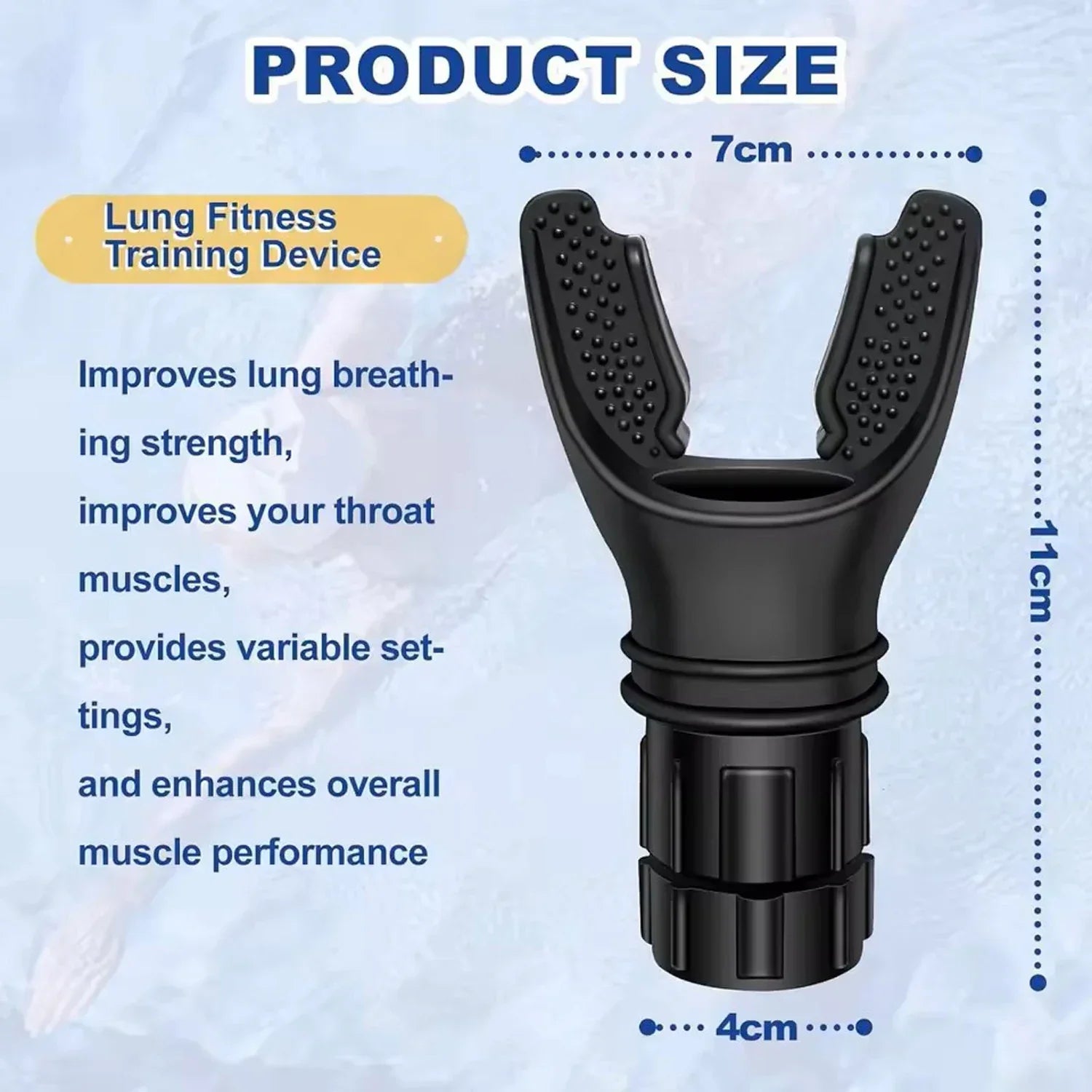 Virella breathing trainer lung flexer for respiratory exercise, adjustable levels to increase lung capacity during deep breaths