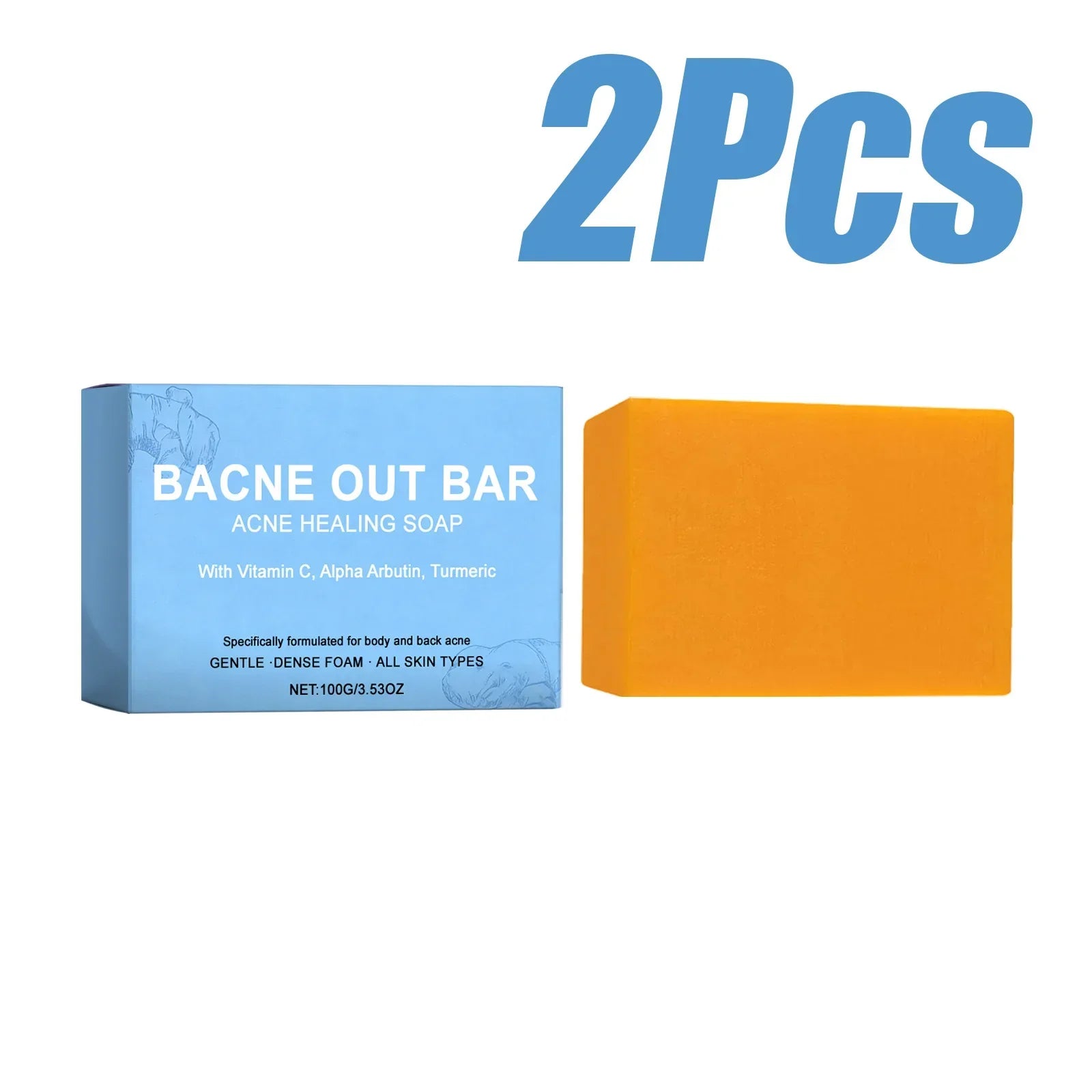 Virella Bacne Out Bar Acne Control Soap with natural ingredients for treating back acne and blemishes.