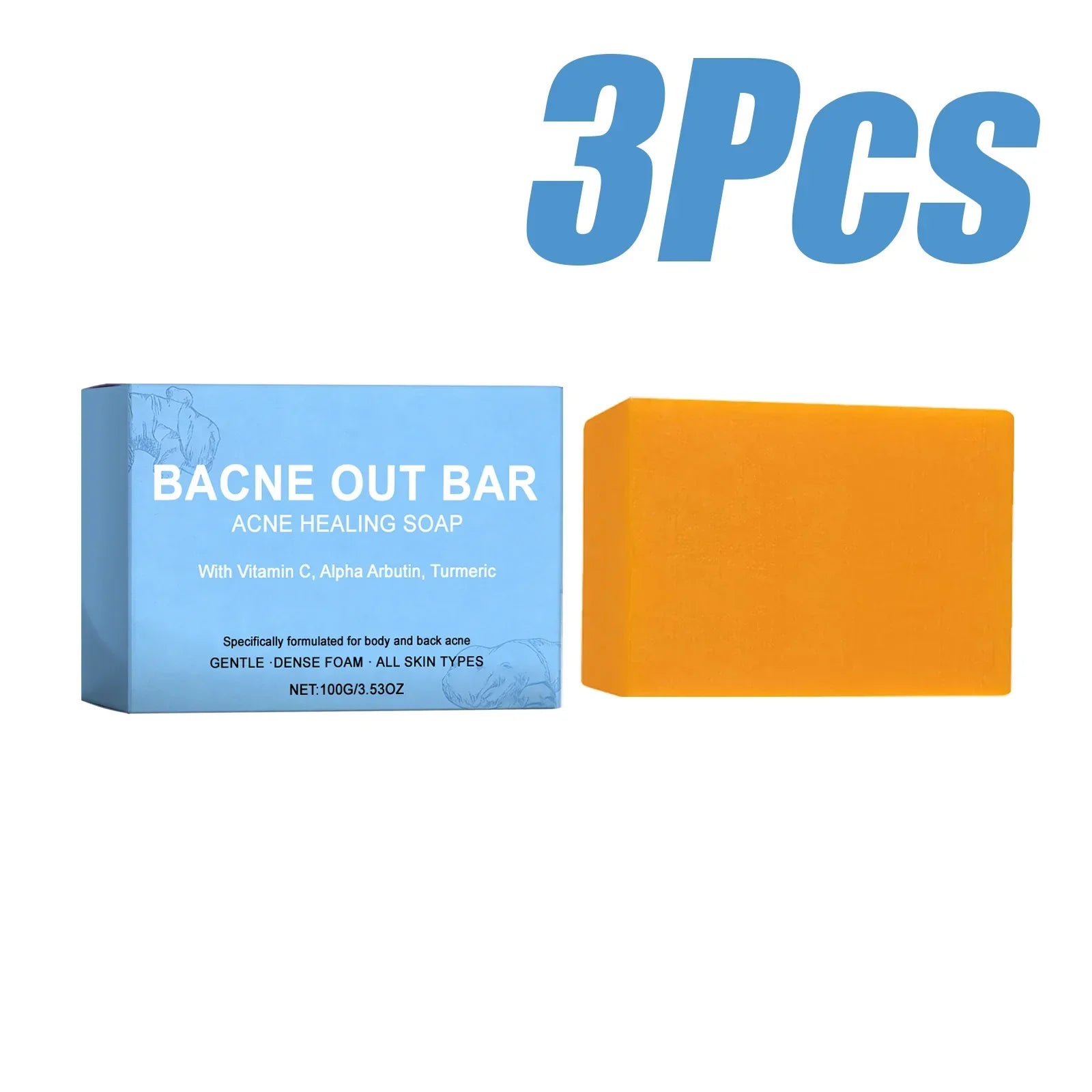 Virella Bacne Out Bar Acne Control Soap with natural ingredients, showing the soap bar on a clean surface.