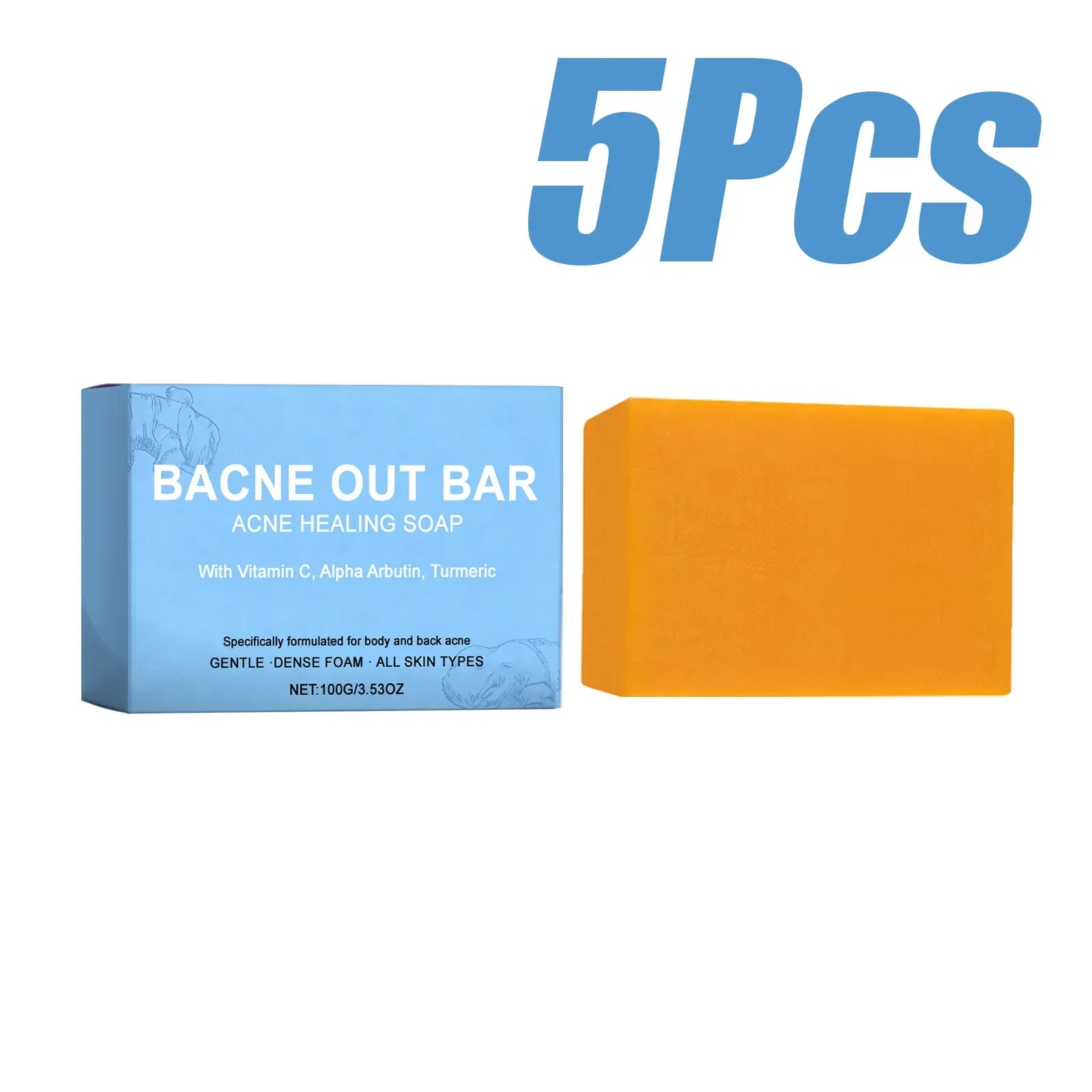 Virella Bacne Out Bar Acne Control Soap with natural ingredients, shown in a close-up image of the soap bar.
