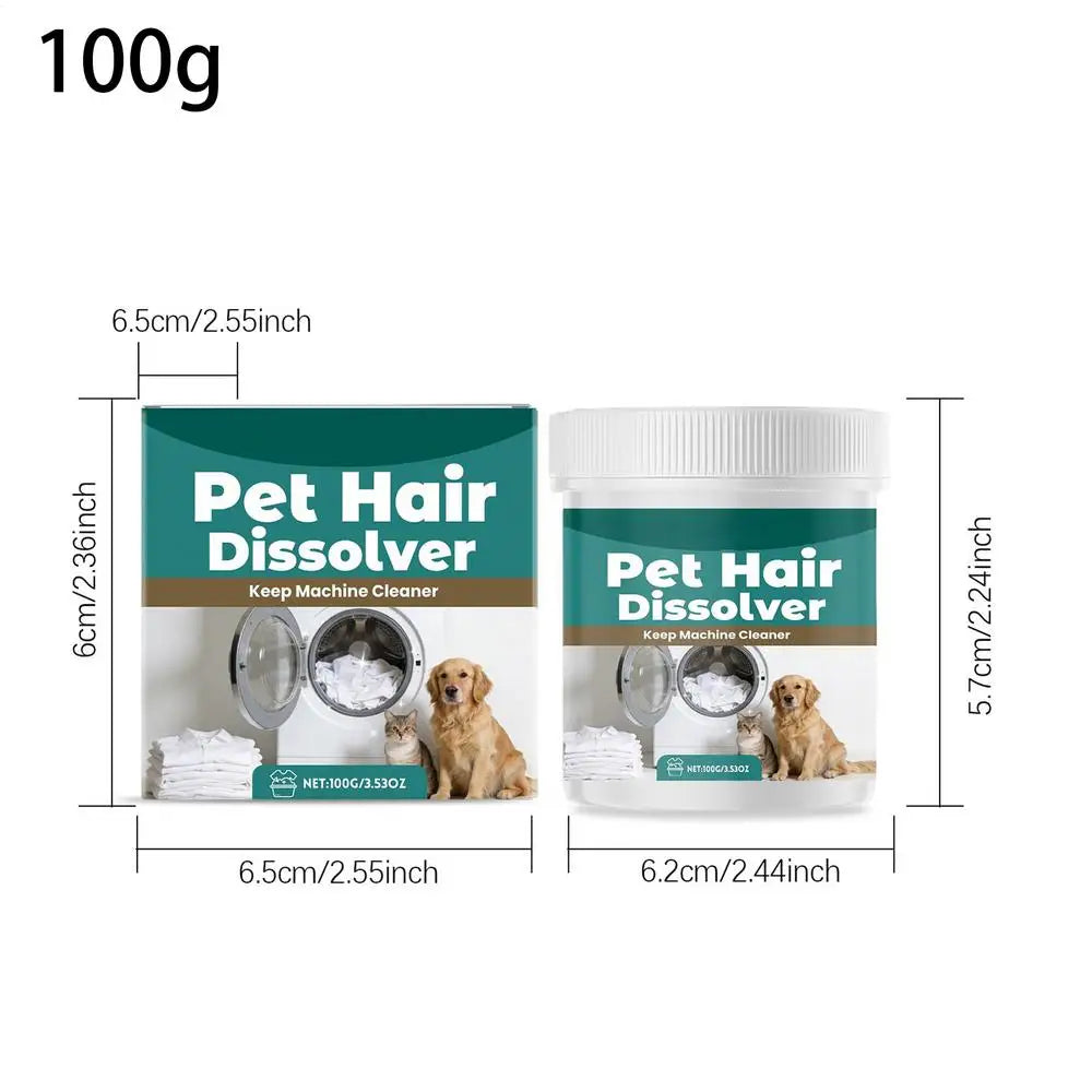 Virella Pet Hair Dissolver for washing machines, removes dog and cat hair, odors, and deep cleans clothes and fabrics.