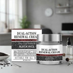 Virella Rice Face Renewal Cream 50g showing the creamy texture and packaging for gentle skin repair and hydration.
