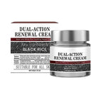 Virella Rice Face Renewal Cream 50g jar showing the cream's smooth texture and packaging with rice extract for skin repair and hydration.