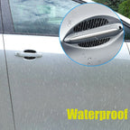 Virella car carbon fiber door handle protector film with four anti-scratch stickers showing textured carbon fiber finish on vehicle door handles.