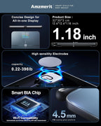 Virella smart body fat scale with 8-electrodes, Bluetooth and WiFi, rechargeable for accurate BMI and health tracking.