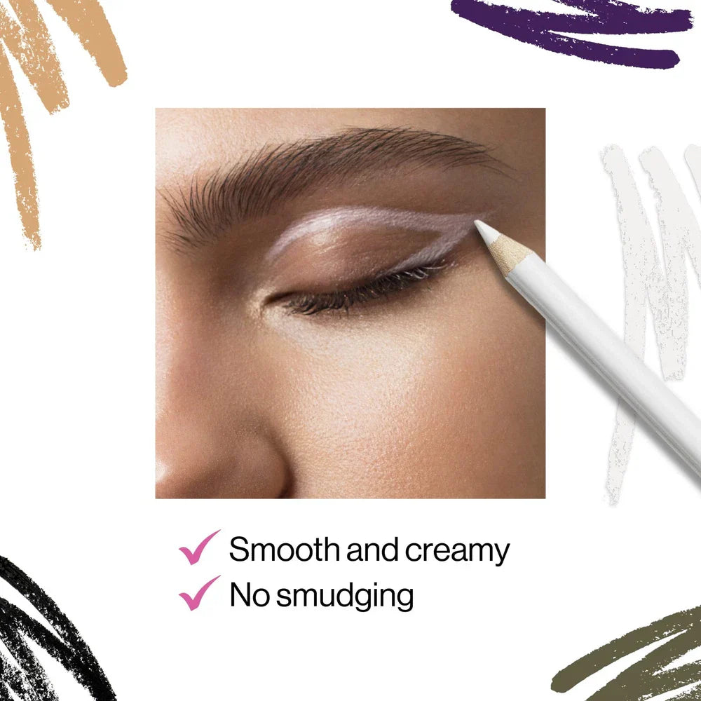 Wet n Wild Color Icon Kohl Eyeliner in Baby's Got Black by Virella, showing the sleek black eyeliner pencil with color tip.