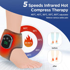 Virella electric foot heat massager with hot compress, vibration, breathable material, targeting foot, ankle, and joint relief.