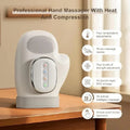 Virella cordless hand massager with airbag compression, finger and wrist relief, shown on a user's hand for carpal tunnel therapy.