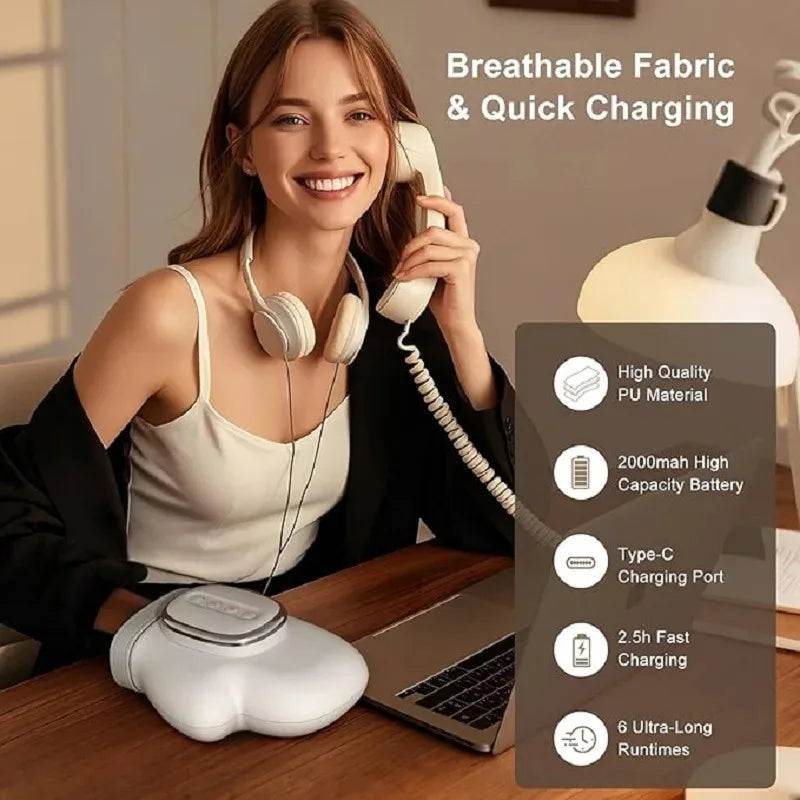 Virella cordless hand massager with airbags, finger and wrist relief for carpal tunnel, designed for soothing hand relaxation.