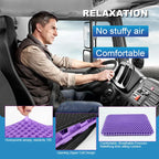 Virella gel seat cushion with breathable honeycomb design for pressure relief, back and tailbone pain, suitable for office chairs and cars.