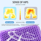 Virella gel seat cushion with breathable honeycomb design for pressure relief, back and tailbone pain support in home, office, or car seats.