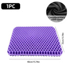Virella gel seat cushion with breathable honeycomb design for pressure relief and comfort in home office, wheelchair, or car seats.