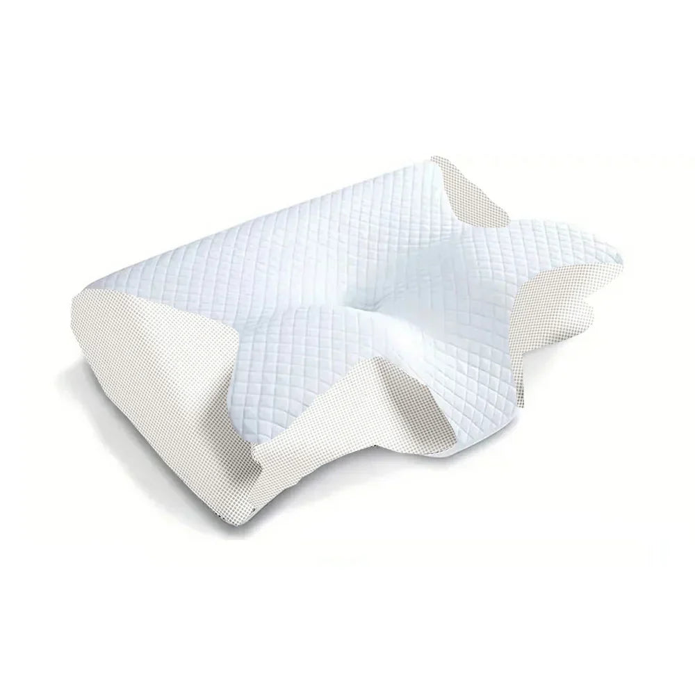 Virella 1pc memory foam cervical pillow with ergonomic contoured design for neck pain relief and orthopedic neck support.